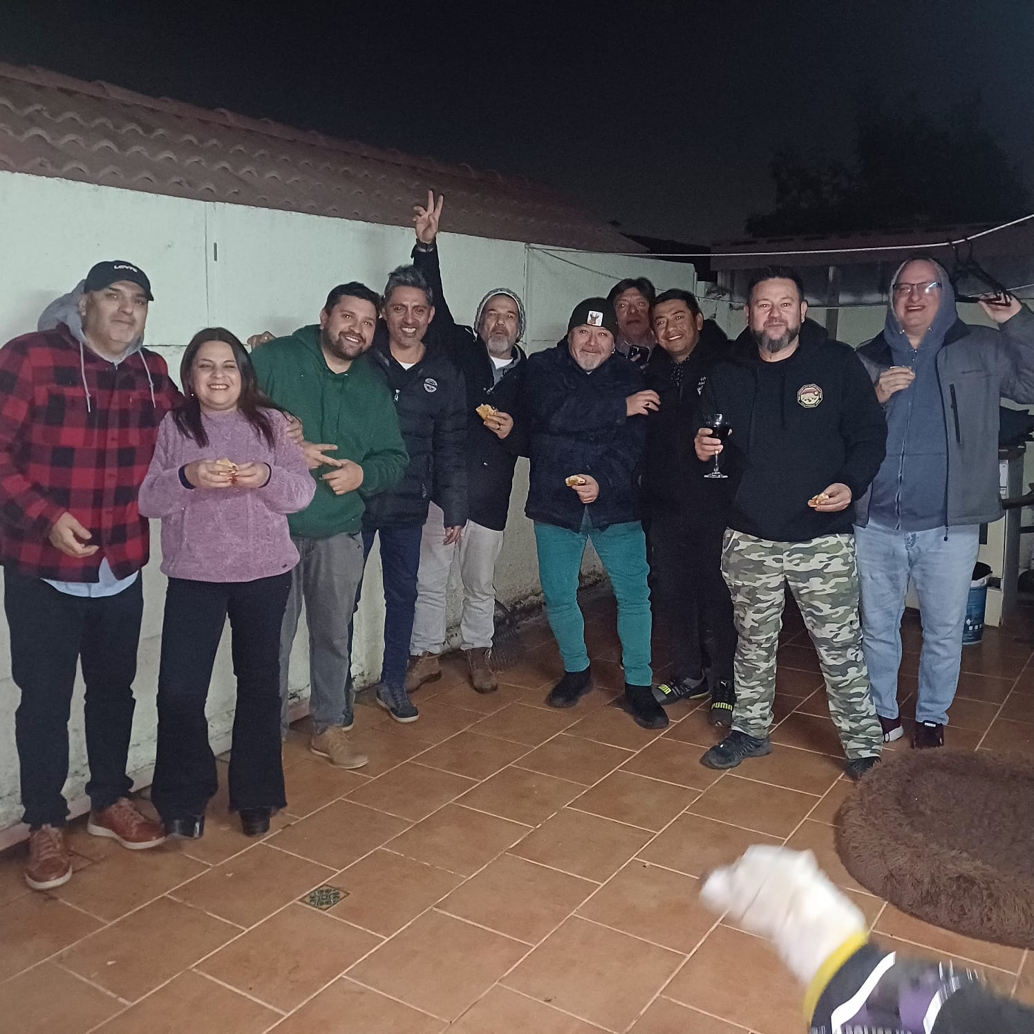 Integrantes en Asado